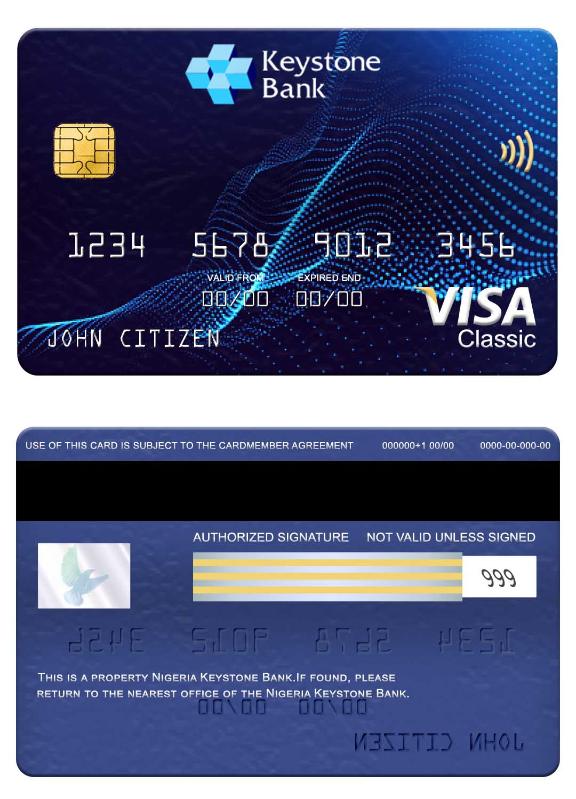 Nigeria Keystone Bank visa classic card